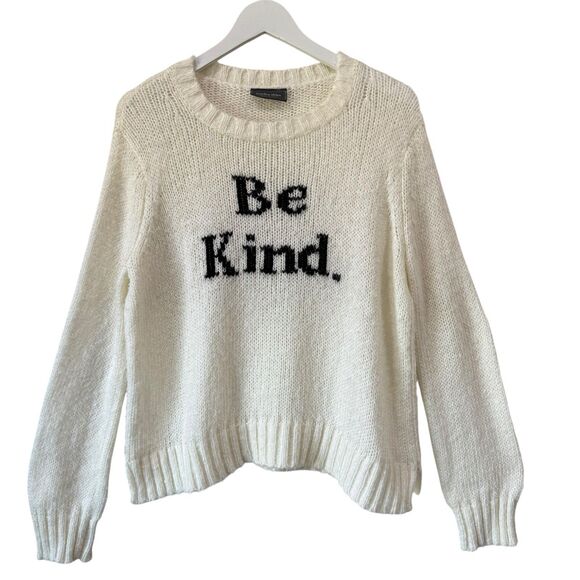 Wooden Ships Be Kind Sweater S/M Wool Mohair Knit Cream Delicate Lightweight - Picture 1 of 14